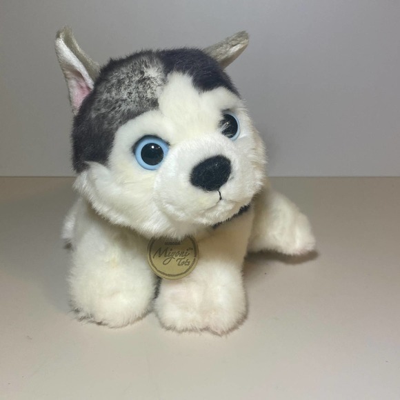Miyoni by Aurora Siberian Husky Puppy Dog Soft Plush Stuffed Animal 9" EUC - Picture 2 of 8